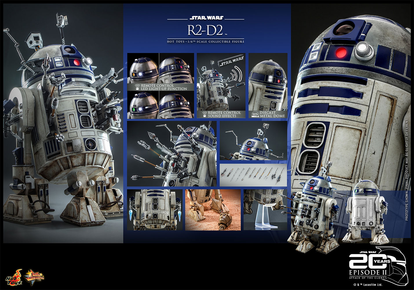 [Pre-Order] Episode II Attack of the Clones - R2-D2 Sixth Scale Figure